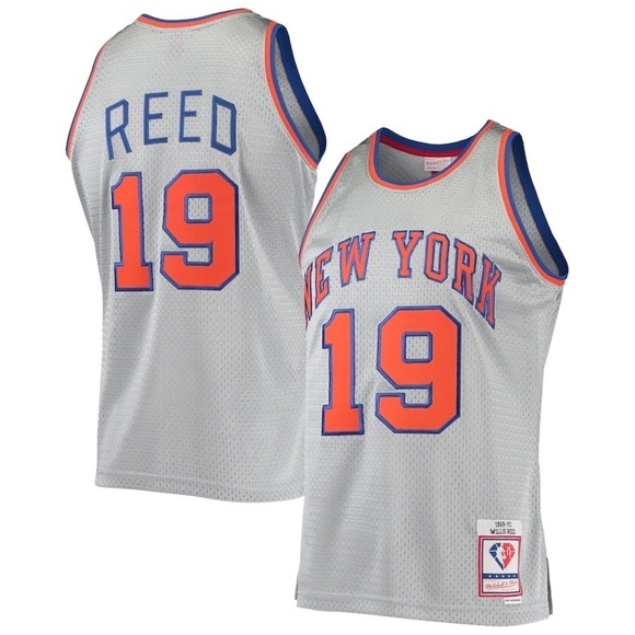 New York Knicks Willis Reed Silver Mitchell & Ness 75th Anniversary 1969/70 - Picture 1 of 9